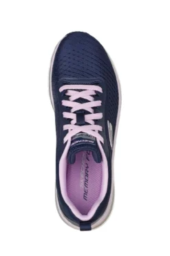 Calçado De Caminhada Desportiva Mulher Skechers Fashion Fit-make Moves. Azul Marinho/lavanda Azul Claro