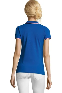 Camisa Pólo De Listras Com Contraste Feminino Prestige