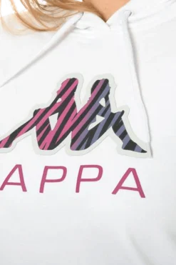 Camisola Com Capuz De Ginástica E Pilates Mulher Kappa Egle. Branco