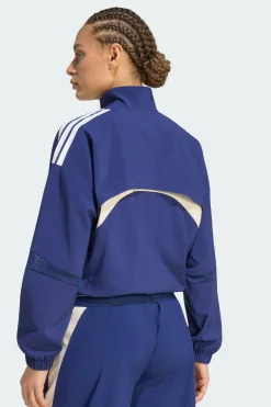 Camisola Com Fecho A 1/4 Em Têxtil Tecido Com Blocos De Cor 3-stripes Hyperglam adidas