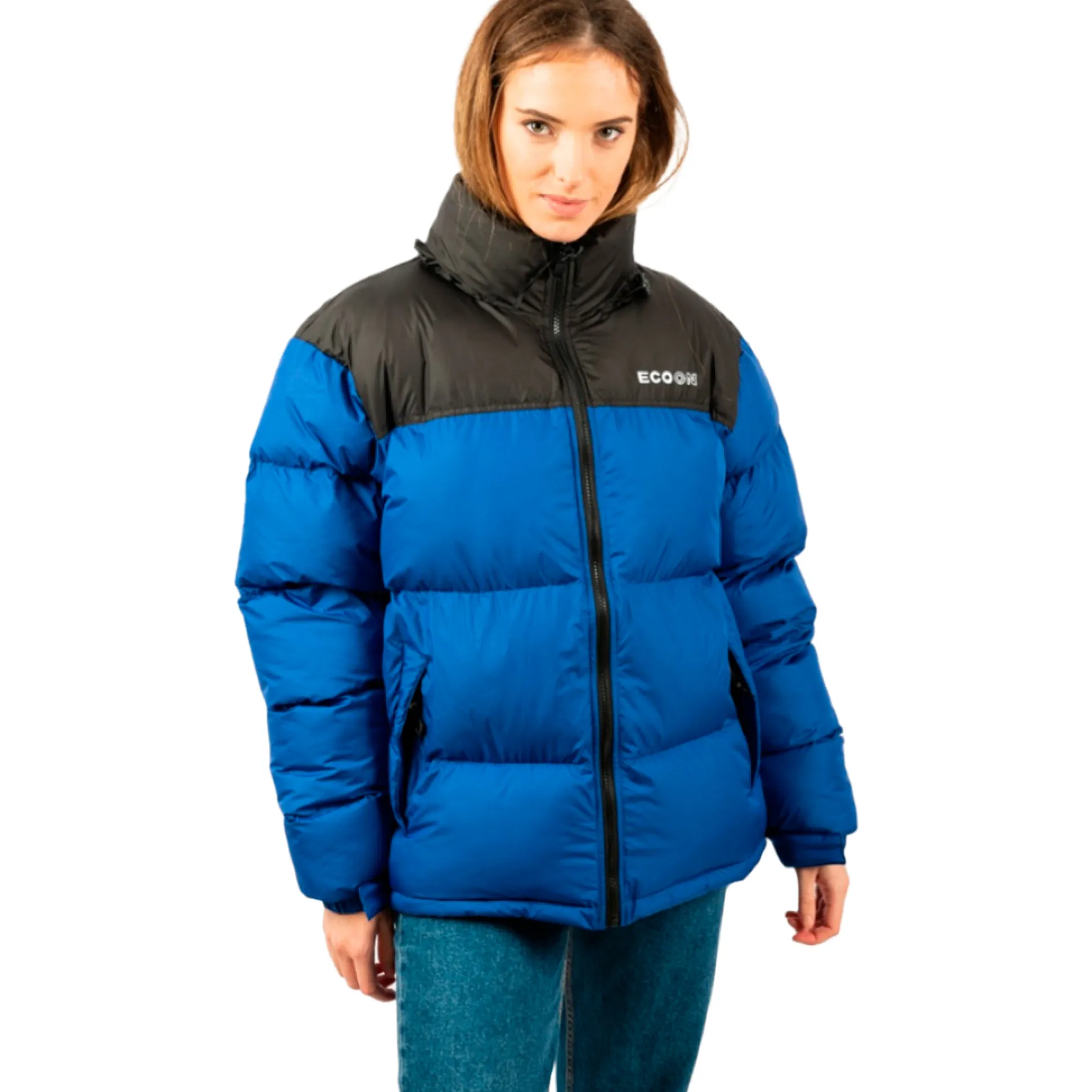 Casaco Après-ski Acolchoado Ecoon Lisboa Short Azul/preto