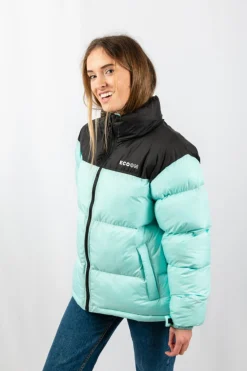 Casaco Après-ski Acolchoado Ecoon Lisboa Short Turquesa/preto