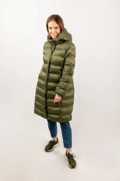 Casaco Après-ski Acolchoado Ecoon Berlin Long Cáqui