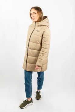 Casaco Après-ski Acolchoado Ecoon Paris Long Bege