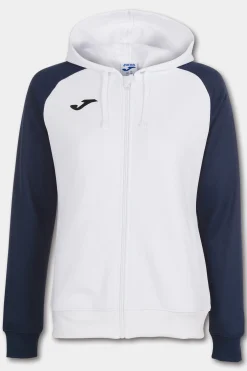 Casaco Com Capuz Joma Academy IV Branco Azul Marinho