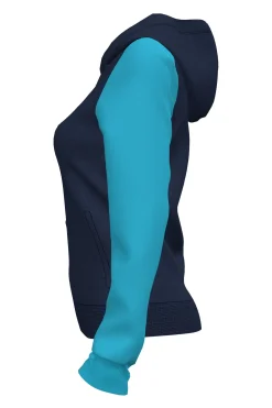 Casaco Com Capuz Joma Academy IV Azul Marinho Azul-turquesa Fluorescente