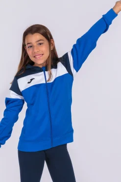 Casaco Com Capuz Joma Crew IV Azul Royal Azul Marinho Branco