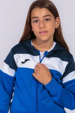 Casaco Com Capuz Joma Crew IV Azul Royal Azul Marinho Branco