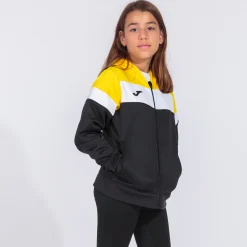 Casaco Com Capuz Joma Crew IV Preto Amarelo Branco