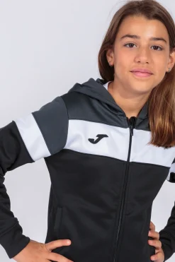 Casaco Com Capuz Joma Crew IV Preto Antracite Branco