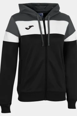 Casaco Com Capuz Joma Crew IV Preto Antracite Branco
