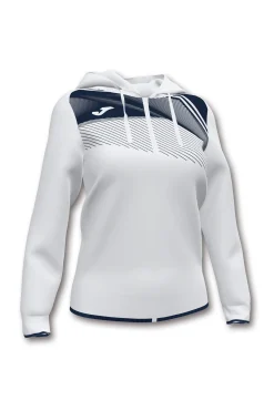 Casaco Com Capuz Joma Supernova II Branco Azul Marinho