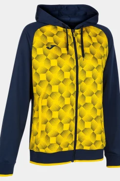 Casaco Com Capuz Joma Supernova III Azul Marinho Amarelo