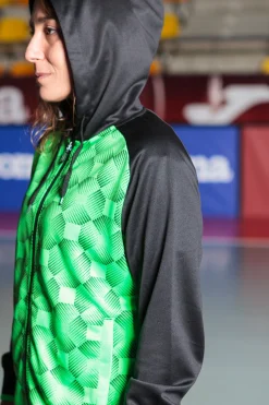Casaco Com Capuz Joma Supernova III Preto Verde Fluorescente
