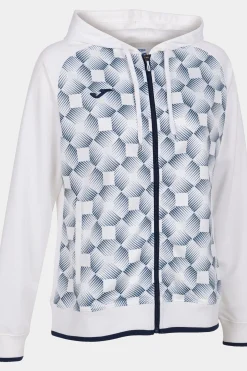 Casaco Com Capuz Joma Supernova III Branco Azul Marinho