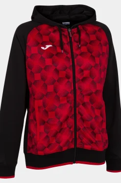 Casaco Com Capuz Joma Supernova III Preto Vermelho