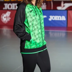 Casaco Com Capuz Joma Supernova III Preto Verde Fluorescente