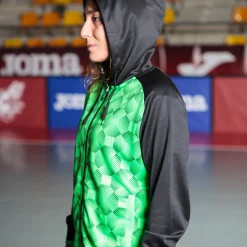 Casaco Com Capuz Joma Supernova III Preto Verde Fluorescente