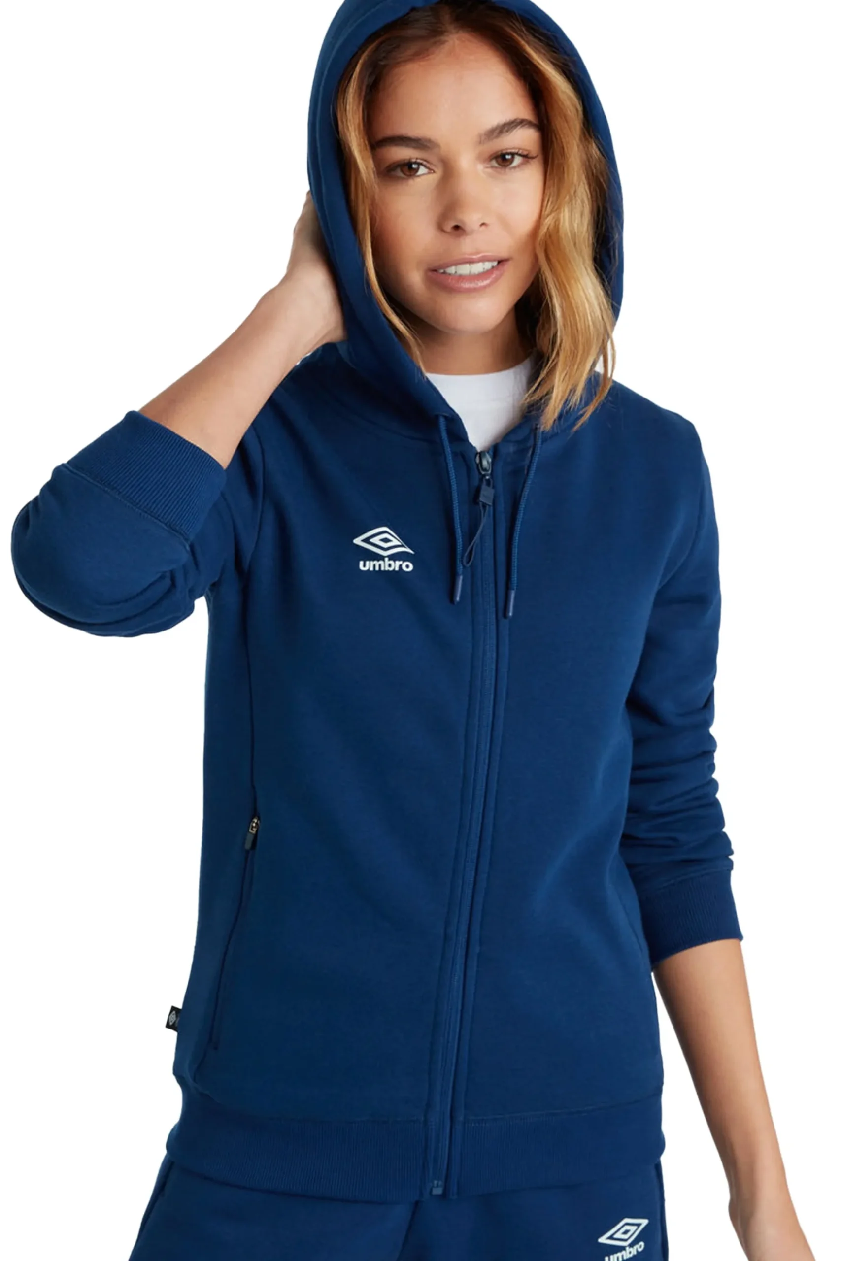 Clube De /ladies Lazer Full Zip Hoodie Umbro Club Leisure