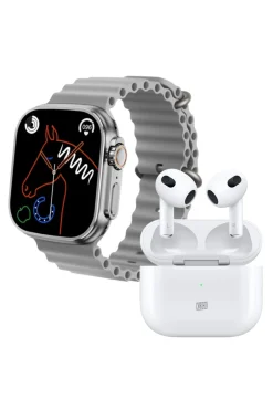 Klack® S8ultra Grey Smartwatch® Sport Pack E Auscultadores Klack® Pro 6s Bluetooth