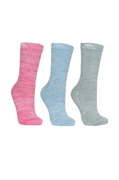Meias Trekking Womens/ladies (pacote De 3) Trespass Helvellyn