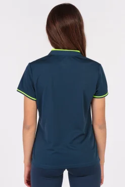 Pólo M/c Joma Championship VI Azul Marinho Amarelo Fluorescente