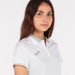 Pólo M/c Joma Championship VI Branco Cinzento