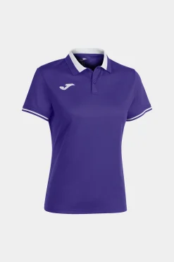Pólo M/c Joma Championship VI Roxo Branco