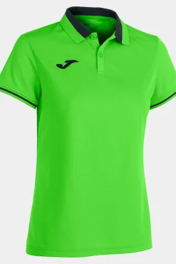 Pólo M/c Joma Championship VI Verde Fluorescente Preto