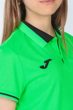 Pólo M/c Joma Championship VI Verde Fluorescente Preto
