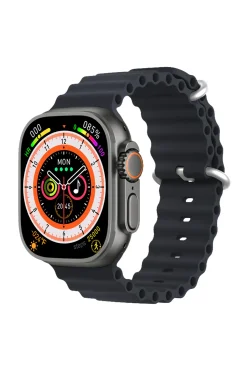 Smartwatch Com Auriculares Bluetooth Pro Klack Ultra 9.0, Pulseira Metálica Extra E Capa Protetora - Preto