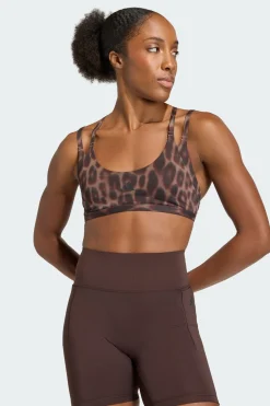 Sutiã De Sustentação Ligeira Optime Leopard Strappy adidas