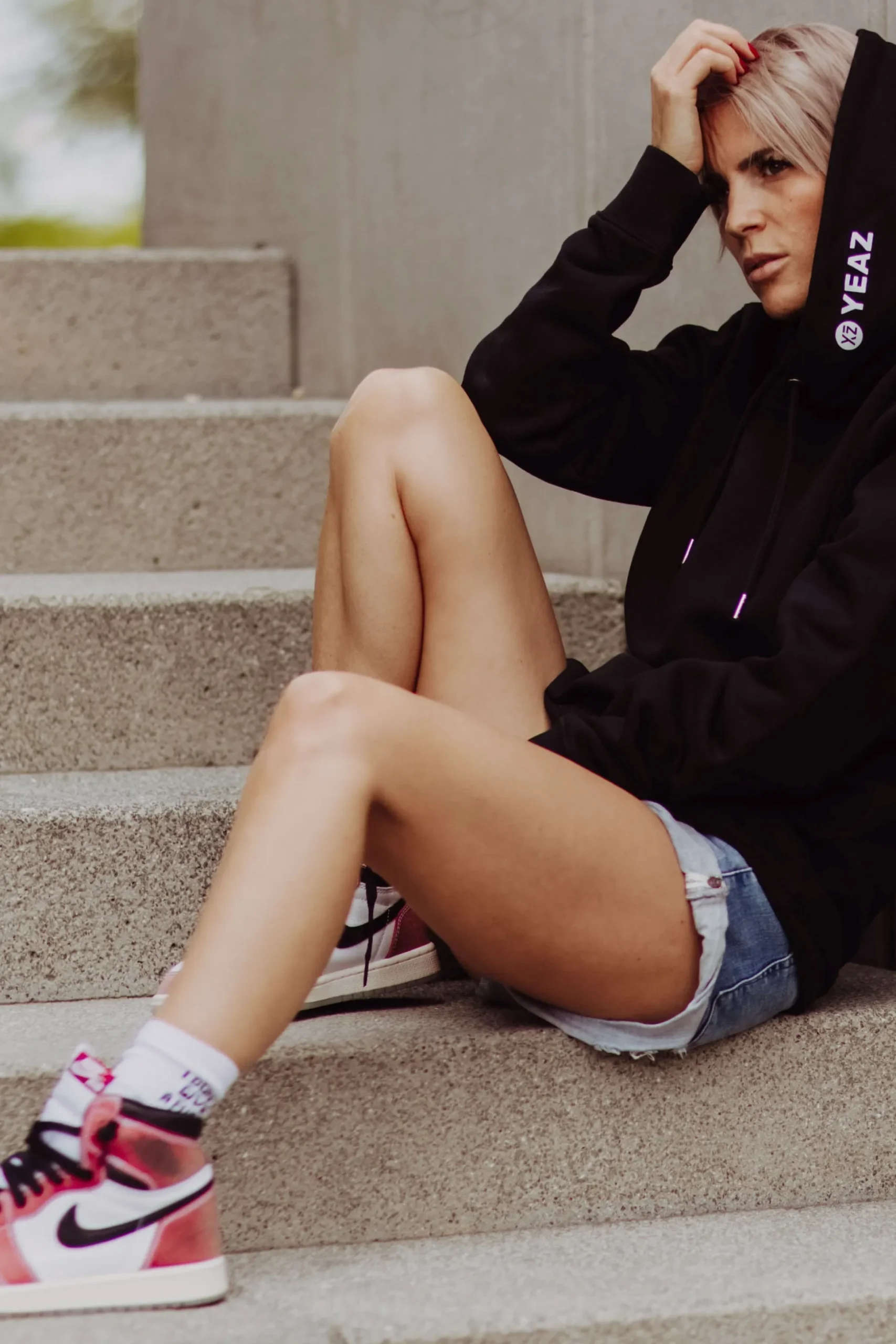Sweatshirt Com Capuz Yeaz Cushy Black Ink