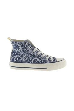 Ténis Abotinados De Lona Victoria Tribu Bandana Com Logótipo Retro E Sola Encerada