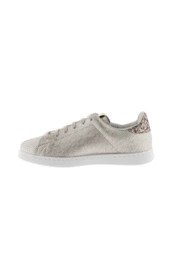 Ténis De Efeito Brilho Metálico Victoria Tenis Cobra Com Calcanhar Brilhante