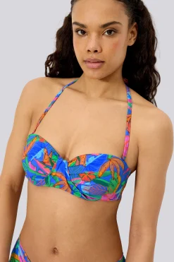 Top De Biquíni Bandeau Estampado Ysabel Mora