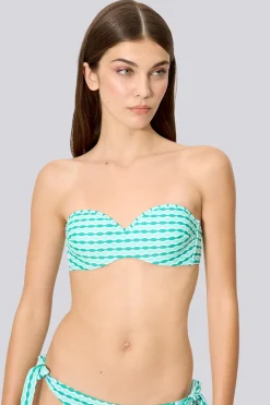 Top De Biquíni Bandeau Estampado Ysabel Mora