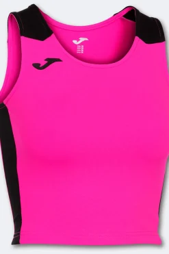 Top Joma Record II Rosa Fluorescente Preto