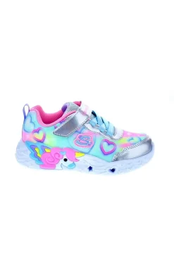 Zapatillas Skechers Unicorn Charmer Luces Plata